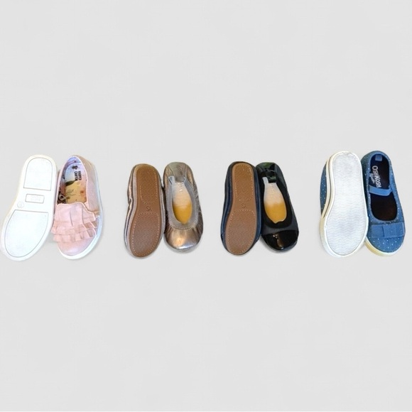 Girls Sz 8 Shoe Bundle – 2 Yosi Samra Flats + OshKosh Mary Jane + Harper Canyon - Picture 1 of 16